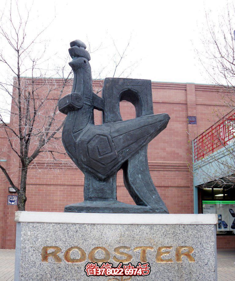 玻璃鋼創(chuàng)意雞雕塑，點亮街道美景