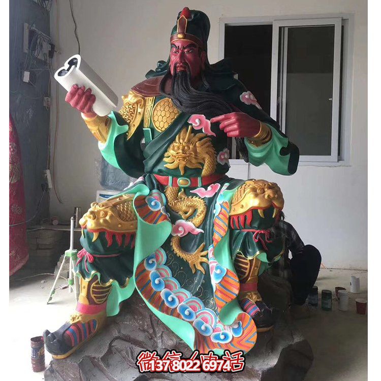 玻璃鋼關(guān)公神像，打造古典寺廟氛圍