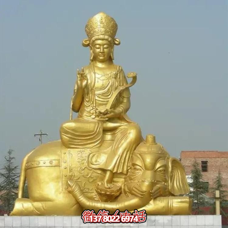 玻璃鋼雕塑文姝普賢，精致烤漆噴金大型景點(diǎn)裝飾