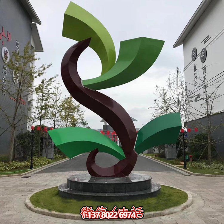 雕塑般的不銹鋼創(chuàng)意景觀，為你的小區(qū)或別墅增添幾何美感