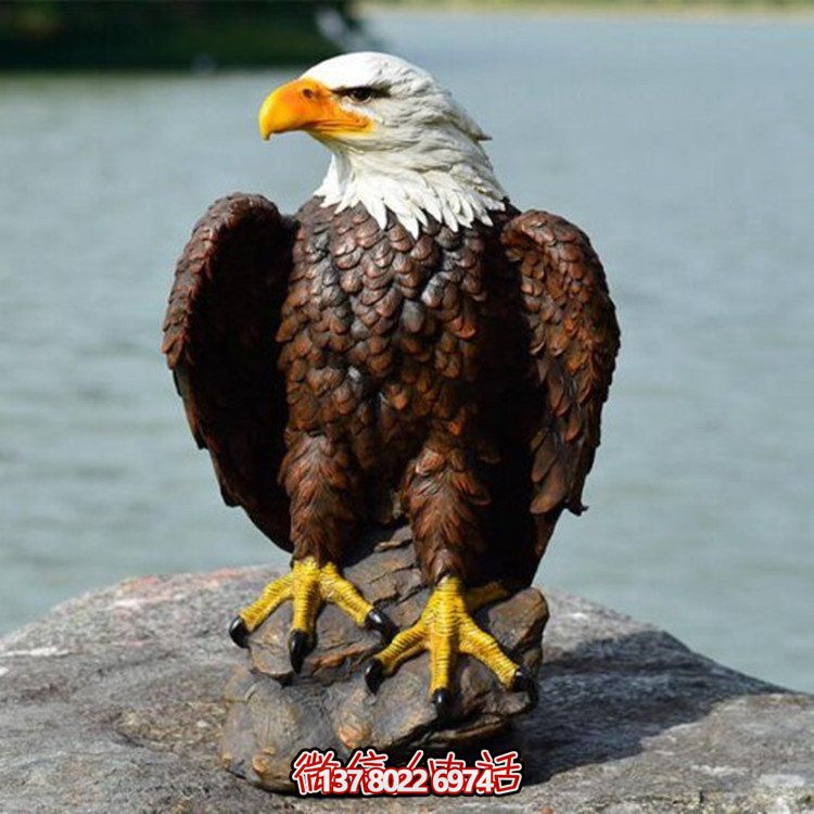 玻璃鋼老鷹雕塑擺件，點綴戶外花園庭院