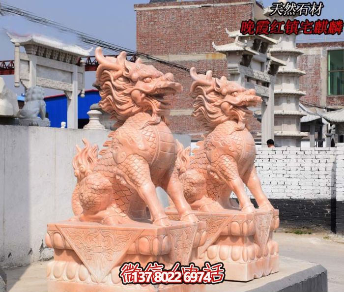 仿古神麒麟石雕，點綴您的庭院門口
