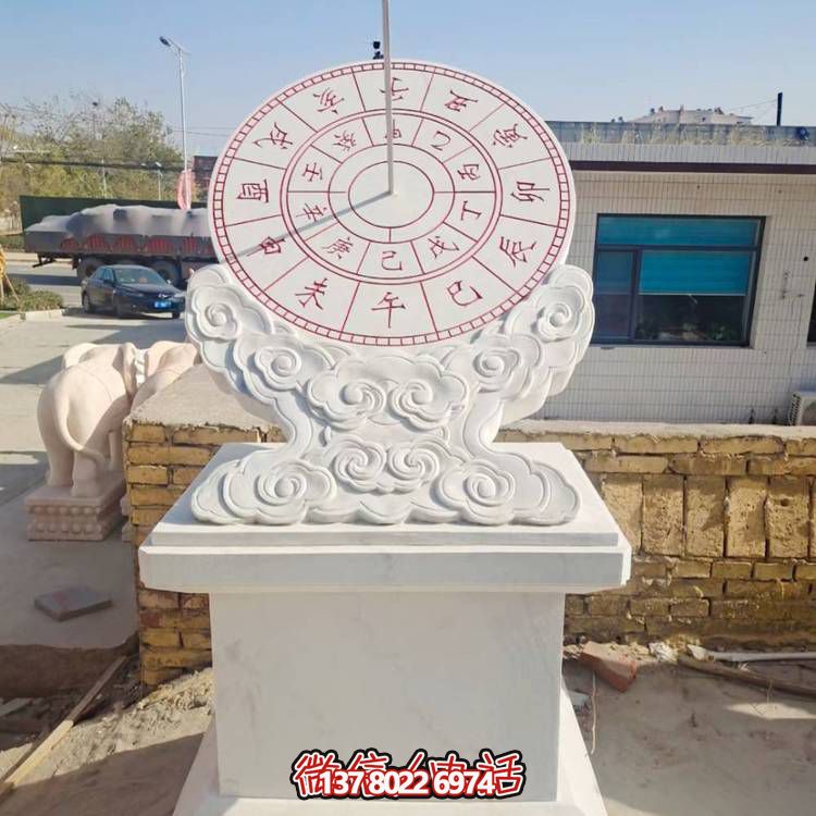 古典石雕計時器擺件，傳承校園文化