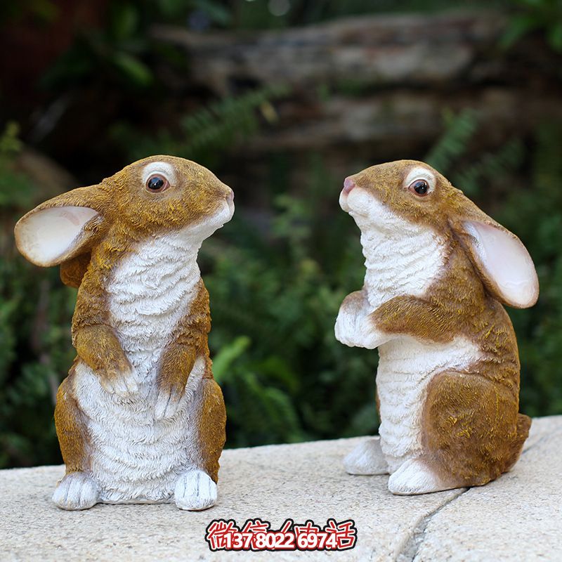 玻璃鋼彩繪兔子雕塑——景區(qū)精美禮品