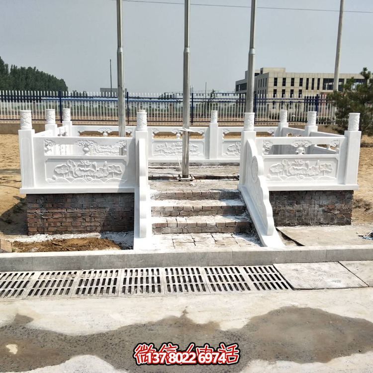 青石圍欄石材花崗巖旗臺護(hù)欄雕塑