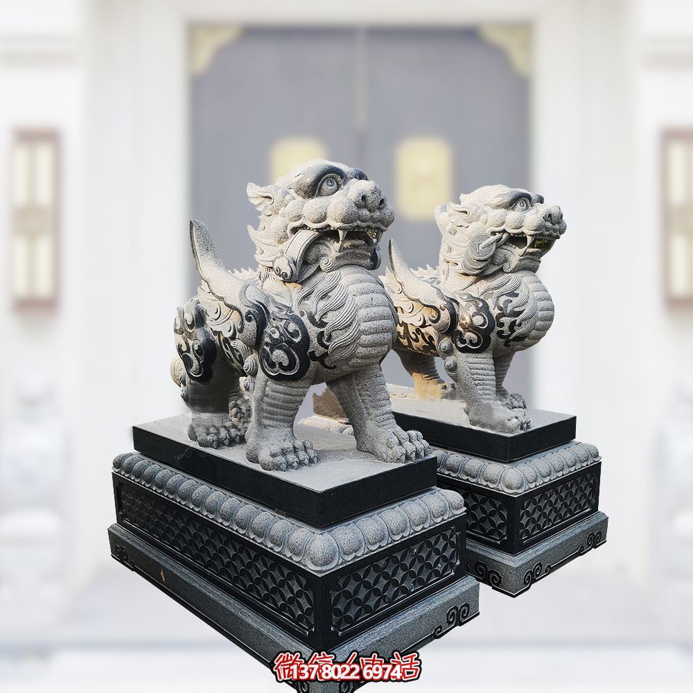 戶(hù)外景區(qū)青石石雕仿古做舊庭院門(mén)口鎮(zhèn)宅貔貅雕塑