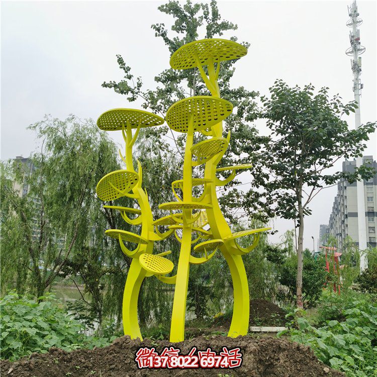 不銹鋼抽象樹，網(wǎng)狀樹葉樹冠